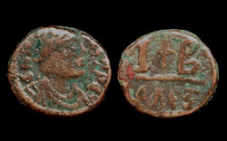 Maurice Tiberius, Æ12 nummi. Alexandria Mint